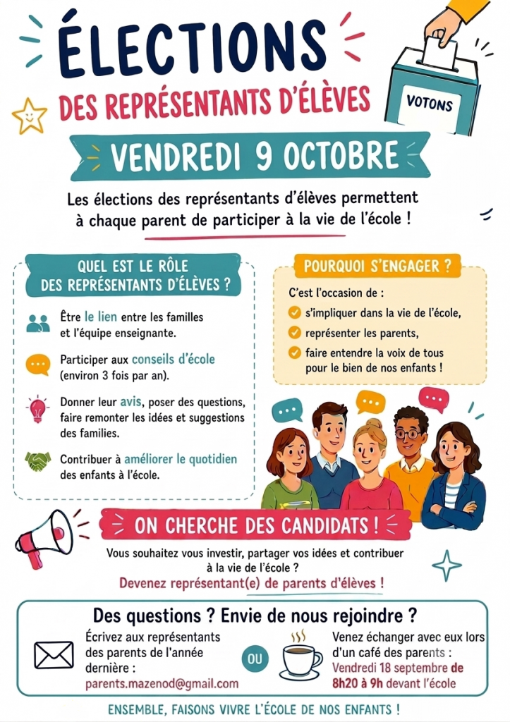 Elections des Représentants de Parents d&rsquo;Elèves